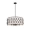 Z-Lite Harden Pendant, 8-Light, 26.25 In.W x 11.75 In.H, Matte Black/White 1948P26-MB - alternate 6